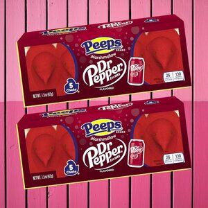 Dr. Pepper Flavored Marshmallow Peeps Chicks 2 Pack Bundle (3oz/84gm each)